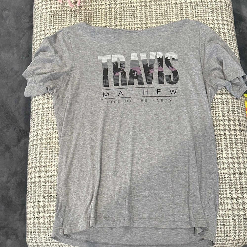 Travis Mathew Heather Gray Graphic Tee